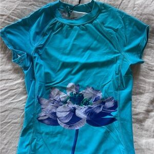 Miaou Women's Turquoise Floral Tee